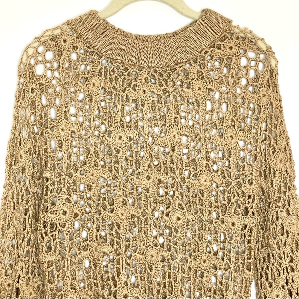 Hand Crochet Openstitch Sweater - Size S - Picture 2 of 5